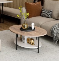 Журнальный столик Trendy Elis Oak/White/Black 90x36x60cm GTR003722