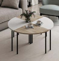 Măsuţă cafea Trendy Emma 8918 Oak/White/Black 90x42x42cm GTR003724