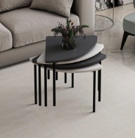 Măsuţă cafea Trendy Emma 8920 White/Anthracit/Black 90x42x42cm GTR003726 imaginea #4 — magazin online Desire.md