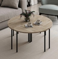 Măsuţă cafea Trendy Emma 8922 Oak/Black 90x42x42cm GTR003728 imaginea #1 — magazin online Desire.md