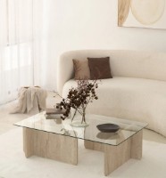 Журнальный столик Trendy Escape Travertin 105x30x65cm GTR006147 фото №2 — интернет-магазин Desire.md