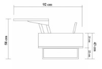Журнальный столик Trendy Est Walnut/Black 120x43x54cm GTR006143 фото №4 — интернет-магазин Desire.md