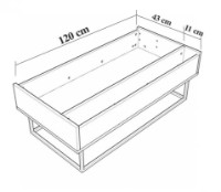 Журнальный столик Trendy Est Walnut/Black 120x43x54cm GTR006143 фото №5 — интернет-магазин Desire.md