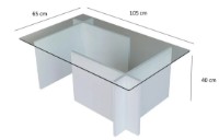 Măsuţă cafea Trendy Evadare White 105x65x40cm GTR000773 imaginea #3 — magazin online Desire.md