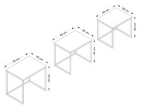 Журнальный столик Trendy Evia Walnut/Black 55x50x40cm GTR003966 3pcs фото №4 — интернет-магазин Desire.md