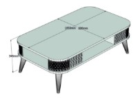 Măsuţă cafea Trendy Eylul White 105x60x34cm GTR000628 imaginea #4 — magazin online Desire.md