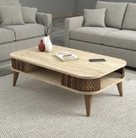 Журнальный столик Trendy Eylul Travertin/Walnut 105x35x60cm GTR006137 фото №3 — интернет-магазин Desire.md