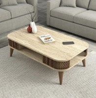 Журнальный столик Trendy Eylul Travertin/Walnut 105x35x60cm GTR006137 фото №1 — интернет-магазин Desire.md