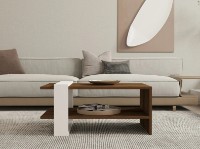 Журнальный столик Trendy Gaye Walnut/White 80x35x50cm GTR006125 фото №2 — интернет-магазин Desire.md