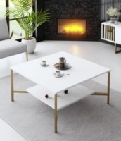 Журнальный столик Trendy Gold Line White/Gold 80x40x80cm GTR006163