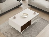 Журнальный столик Trendy Grande White/Walnut 100x42x60cm GTR006142 фото №3 — интернет-магазин Desire.md