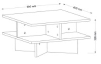 Журнальный столик Trendy Hamton Walnut/White 60x31x60cm GTR000937 фото №3 — интернет-магазин Desire.md