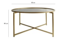 Журнальный столик Trendy Gold Sun S404F Bronze 83x83x40cm GTR000818 фото №4 — интернет-магазин Desire.md