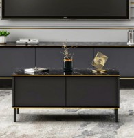 Журнальный столик Trendy Imaj Anthracit/Black Marble/Gold 90x40x45cm GTR006101 фото №2 — интернет-магазин Desire.md