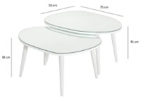 Журнальный столик Trendy Gusto White 75x55x41cm GTR001618 2pcs фото №3 — интернет-магазин Desire.md