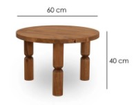 Журнальный столик Trendy Ida 60 Chesnut 60x60x40cm GTR000853 фото №3 — интернет-магазин Desire.md