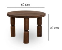Журнальный столик Trendy Ida 60 Walnut 60x60x40cm GTR000854 фото №3 — интернет-магазин Desire.md