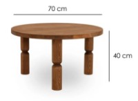 Журнальный столик Trendy Ida 70 Chestnut 70x70x40cm GTR000863 фото №3 — интернет-магазин Desire.md