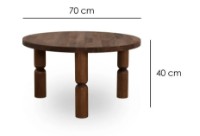 Журнальный столик Trendy Ida 70 Walnut 70x70x40cm GTR000864 фото №3 — интернет-магазин Desire.md