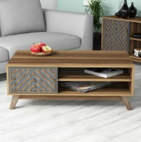 Журнальный столик Trendy Inci Walnut/Blue 105x38x60cm GTR000651