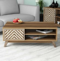 Журнальный столик Trendy Inci Walnut/Cream 105x38x60cm GTR000652