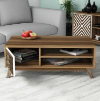 Журнальный столик Trendy Inci Walnut/White 105x38x60cm GTR000653 фото №2 — интернет-магазин Desire.md
