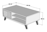 Журнальный столик Trendy Inci Walnut/White 105x38x60cm GTR000653 фото №4 — интернет-магазин Desire.md