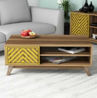 Журнальный столик Trendy Inci Walnut/Yellow 105x38x60cm GTR000654