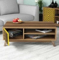 Журнальный столик Trendy Inci Walnut/Yellow 105x38x60cm GTR000654 фото №2 — интернет-магазин Desire.md