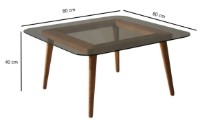 Журнальный столик Trendy Inteligent Walnut 80x80x40cm GTR000849 фото №5 — интернет-магазин Desire.md