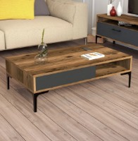 Журнальный столик Trendy Istanbul Walnut/Black/Anthracit 105x32x60cm GTR000630