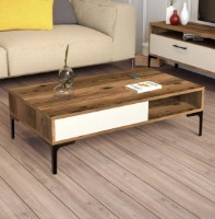 Журнальный столик Trendy Istanbul Walnut/Black/Cream 105x32x60cm GTR000632