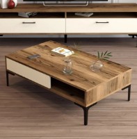 Журнальный столик Trendy Istanbul Walnut/Black/Cream 105x32x60cm GTR000632 фото №2 — интернет-магазин Desire.md