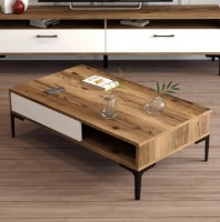 Журнальный столик Trendy Istanbul Walnut/Black/White 105x32x60cm GTR000633 фото №2 — интернет-магазин Desire.md