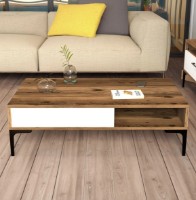 Журнальный столик Trendy Istanbul Walnut/Black/White 105x32x60cm GTR000633 фото №3 — интернет-магазин Desire.md
