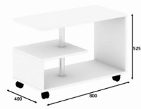 Журнальный столик Trendy Karanfil White 80x40x53cm GTR006092 фото №4 — интернет-магазин Desire.md