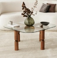 Журнальный столик Trendy Kei Walnut 80x80x40cm GTR000886