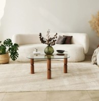 Журнальный столик Trendy Kei Walnut 80x80x40cm GTR000886 фото №3 — интернет-магазин Desire.md