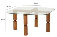 Журнальный столик Trendy Kei Walnut 80x80x40cm GTR000886 фото №5 — интернет-магазин Desire.md