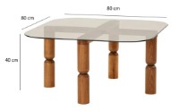 Журнальный столик Trendy Kei Walnut 80x80x40cm GTR000887 фото №4 — интернет-магазин Desire.md