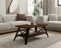 Журнальный столик Trendy Konik Walnut/Black 98x41.3x50cm GTR000932