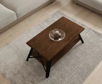 Журнальный столик Trendy Konik Walnut/Black 98x41.3x50cm GTR000932 фото №3 — интернет-магазин Desire.md