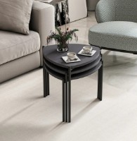 Журнальный столик Trendy Lenny Anthracit/Black 45x45x45cm GTR003969 3pcs фото №2 — интернет-магазин Desire.md