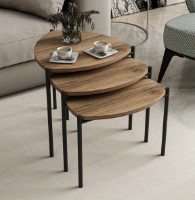Журнальный столик Trendy Lenny Walnut/Black 45x45x45cm GTR003971 3pcs