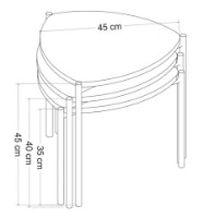 Журнальный столик Trendy Lenny White 45x45x45cm GTR003972 3pcs фото №3 — интернет-магазин Desire.md