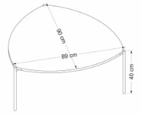 Журнальный столик Trendy Lenny Walnut/Black 90x40x89cm GTR003731 фото №3 — интернет-магазин Desire.md