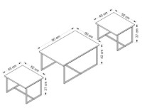 Журнальный столик Trendy Levada Walnut/Black 90x42x60cm GTR003973 3pcs фото №4 — интернет-магазин Desire.md