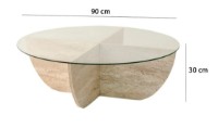 Măsuţă cafea Trendy Lily Travertin 90x30x90cm GTR006173 imaginea #2 — magazin online Desire.md