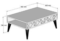 Журнальный столик Trendy Linie Oak/Walnut 90x34x60cm GTR000609 фото №3 — интернет-магазин Desire.md