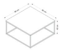 Măsuţă cafea Trendy Loni Anthracit 90x42x90cm GTR003733 imaginea #4 — magazin online Desire.md